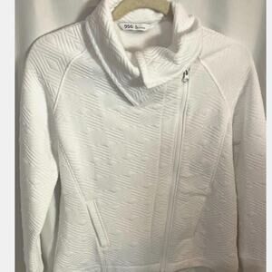 DSG White Size XL Girls Moto Style Zip Up Jacket